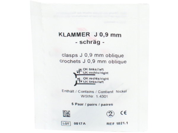 Klammerkreuze J  0,9 schräg 10St